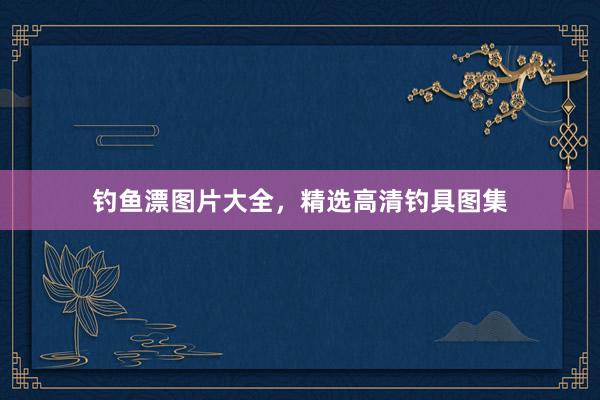 钓鱼漂图片大全，精选高清钓具图集